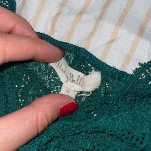 Forest Green lace non-padded bralette